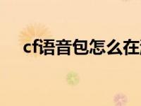 cf语音包怎么在游戏里面使用（cf语音）