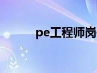 pe工程师岗位职责（pe工程师）