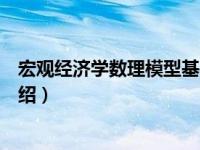 宏观经济学数理模型基础（关于宏观经济学数理模型基础介绍）