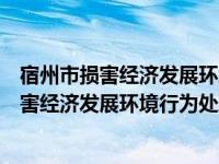 宿州市损害经济发展环境行为处理暂行办法（关于宿州市损害经济发展环境行为处理暂行办法介绍）