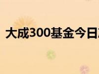 大成300基金今日净值查询（大成300基金）