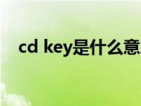 cd key是什么意思（cd key是什么意思）