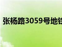 张杨路3059号地铁怎么乘（张杨路3059号）