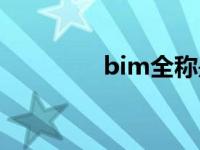 bim全称是什么 bim全称 