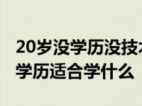 20岁没学历没技术做什么工作比较好 20岁没学历适合学什么 