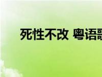 死性不改 粤语歌词 死性不改粤语歌词 