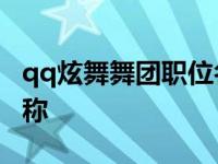 qq炫舞舞团职位名称大全 qq炫舞舞团职位名称 