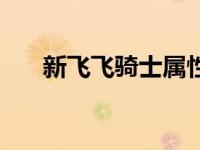 新飞飞骑士属性加点 新飞飞骑士加点 