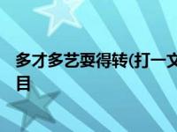 多才多艺耍得转(打一文体项目) 多才多艺耍得转打一文体项目 