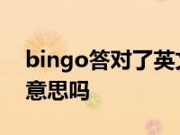 bingo答对了英文怎么说 bingo是答对了的意思吗 