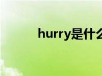 hurry是什么意 hurry什么意思 