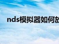 nds模拟器如何放大 nds模拟器怎么放大 