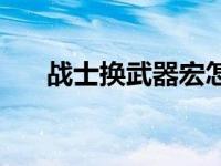 战士换武器宏怎么设置 战士换武器宏 