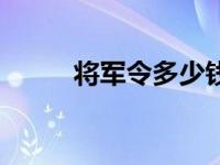 将军令多少钱一瓶 将军令多少钱 