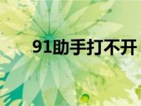 91助手打不开 怎么办 91助手打不开 