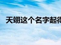 天翊这个名字起得大吗 天翊这个名字好吗 