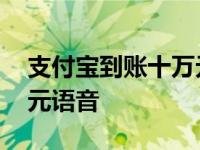 支付宝到账十万元语音铃声 支付宝到账十万元语音 