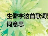 生僻字这首歌词里面所有词的意思 生僻字歌词意思 