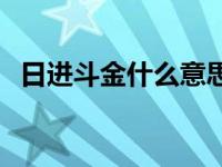 日进斗金什么意思中文 日进斗金什么意思 