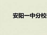 安阳一中分校新校区 安阳一中分校 