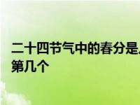 二十四节气中的春分是几月几日星期几 春分是二十四节气的第几个 