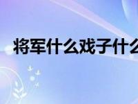 将军什么戏子什么 将军戏子家事天下原诗 