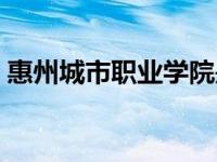 惠州城市职业学院是公办还是民办 惠州城市 