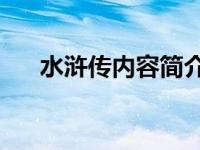 水浒传内容简介25字 水浒传内容简介 