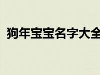 狗年宝宝名字大全2018 狗年宝宝取名禁忌 