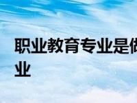 职业教育专业是做什么的? 职业教育有哪些专业 