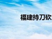 福建持刀砍人 福建入室砍人案 