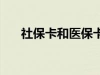 社保卡和医保卡图片 社保卡和医保卡 