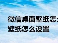 微信桌面壁纸怎么设置自己的照片 微信桌面壁纸怎么设置 