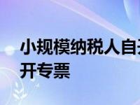 小规模纳税人自开专票范围 小规模纳税人自开专票 