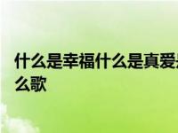 什么是幸福什么是真爱是哪首歌 什么叫幸福什么叫真爱是什么歌 