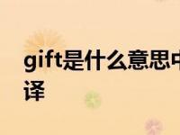 gift是什么意思中文 gifts是什么意思中文翻译 