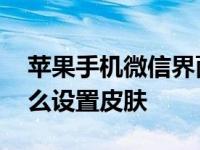 苹果手机微信界面怎么设置皮肤 微信界面怎么设置皮肤 