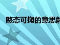 憨态可掬的意思解释词语 憨态可掬的意思 