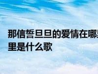 那信誓旦旦的爱情在哪里是什么歌词 那信誓旦旦的爱情在哪里是什么歌 