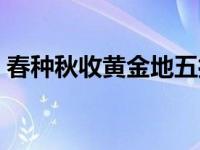 春种秋收黄金地五打一生肖 春种秋收黄金地 