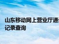 山东移动网上营业厅通话详单查询 山东移动网上营业厅通话记录查询 