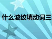 什么波纹填动词三年级下册 什么波纹填动词 