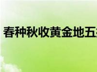 春种秋收黄金地五打一生肖 春种秋收黄金地 