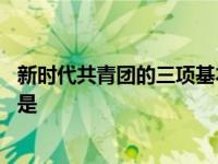 新时代共青团的三项基本职责 新时代共青团的三项职责使命是 