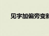 见字加偏旁变新字再组词 见字加偏旁 