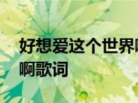 好想爱这个世界啊歌词女版 好想爱这个世界啊歌词 