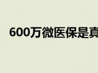 600万微医保是真是假 600万微医保是真的吗 