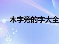 木字旁的字大全500个 木字旁的字大全 