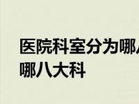 医院科室分为哪八大科室组成 医院科室分为哪八大科 