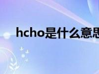 hcho是什么意思中文 hcho是什么意思 